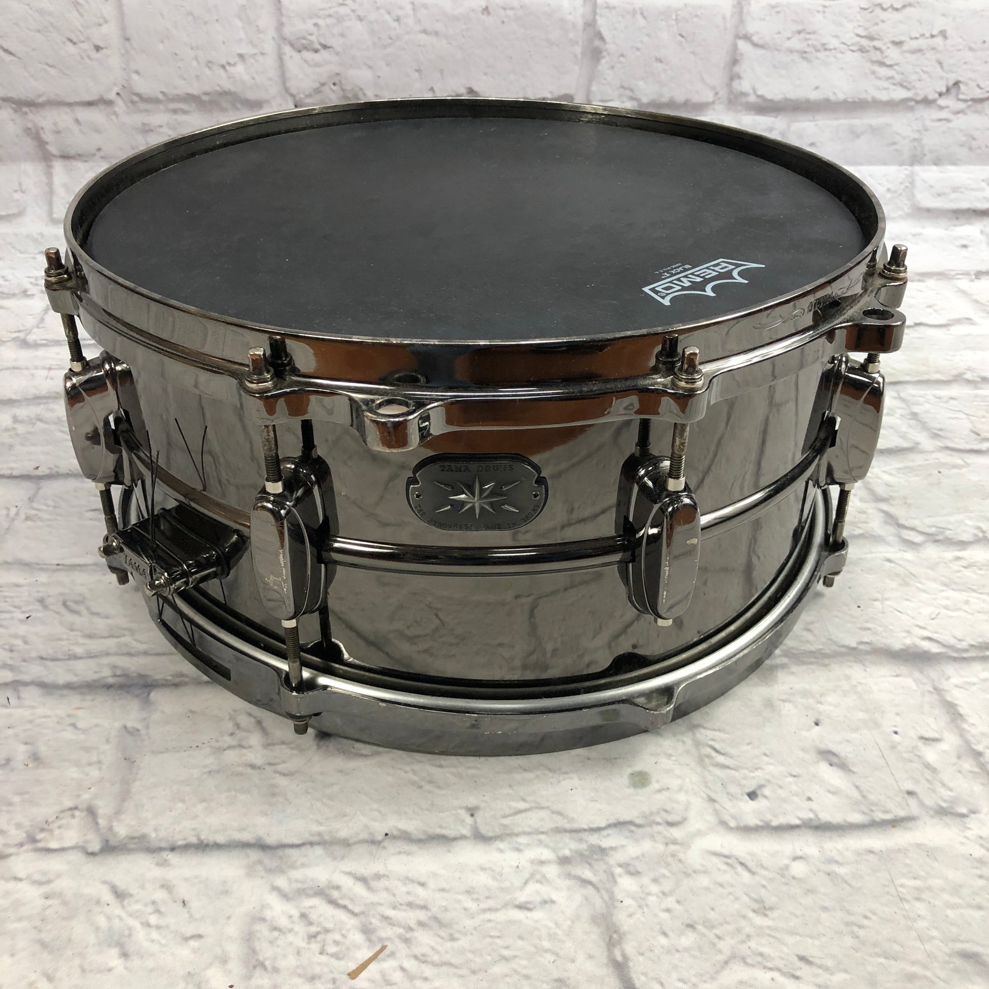 Tama Metalworks Nickel-Plated 14in Black Steel Snare Drum