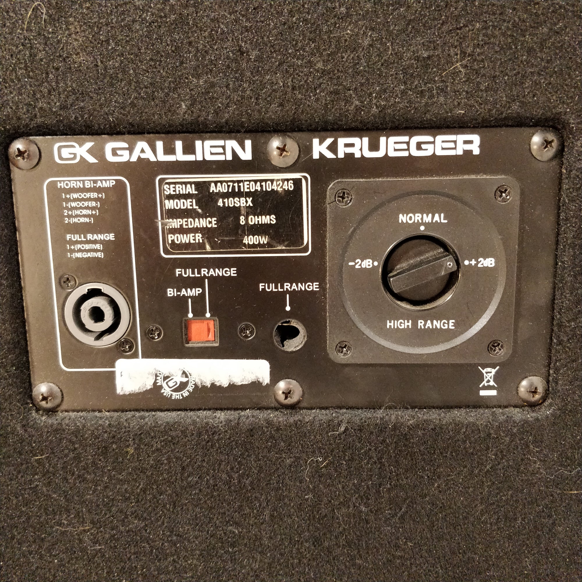 Gallien-Krueger 410SBX 4x10 Bass Cab