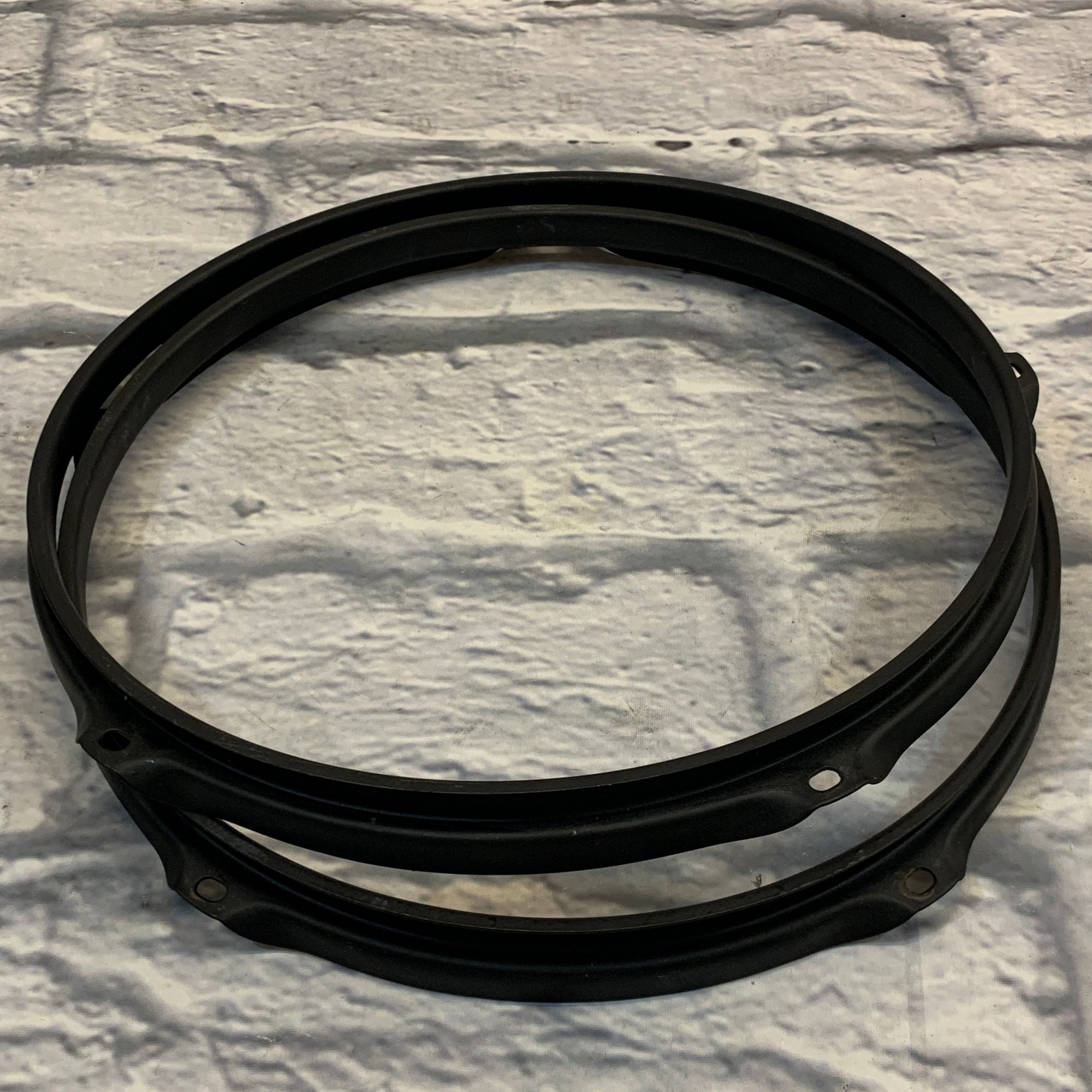 5-Lug 12" Metal Drum Hoop Pair Black