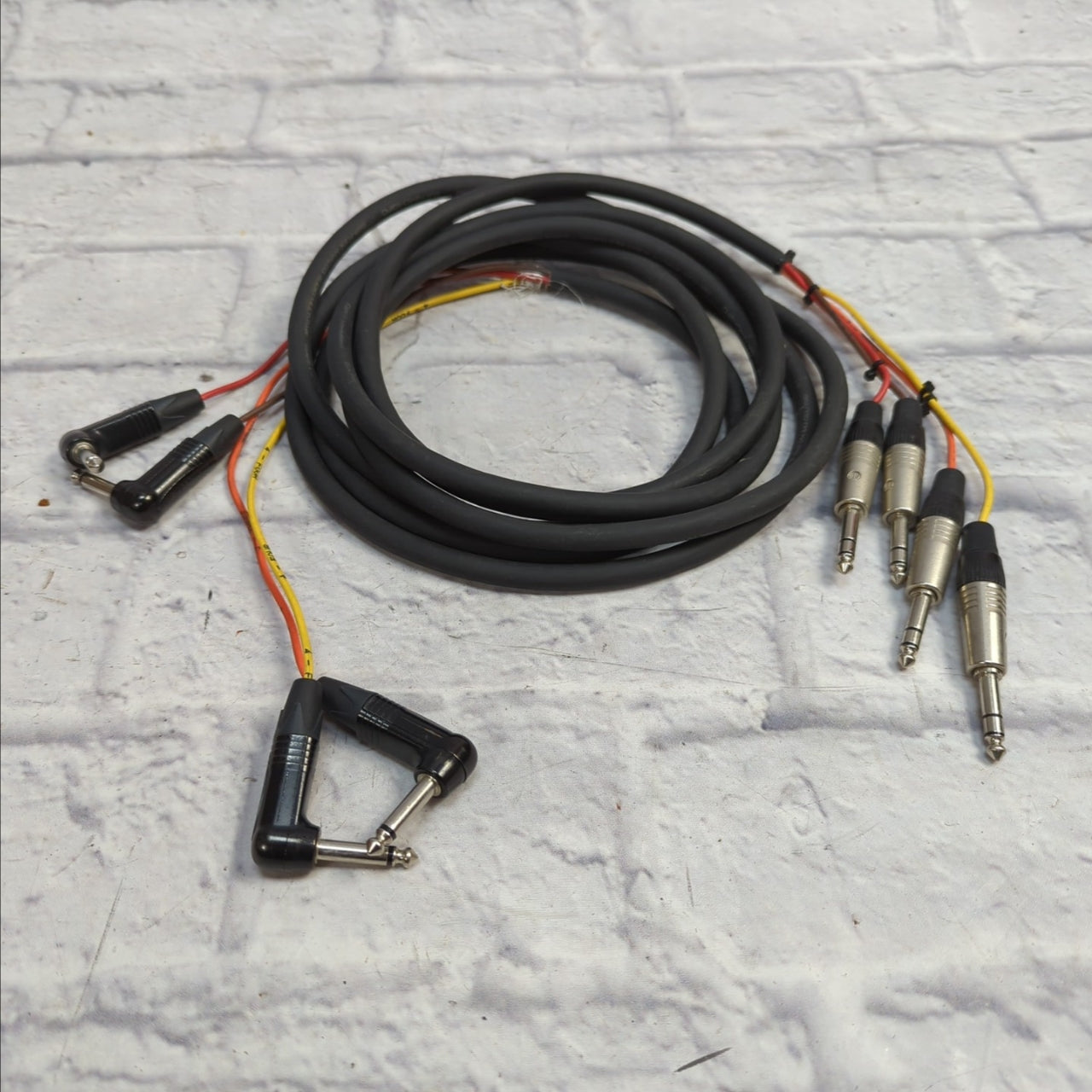 Unknown 4 Channel TRS to TS Cable Cord Insert Snake w/ Neutrik Ends - 15 Feet