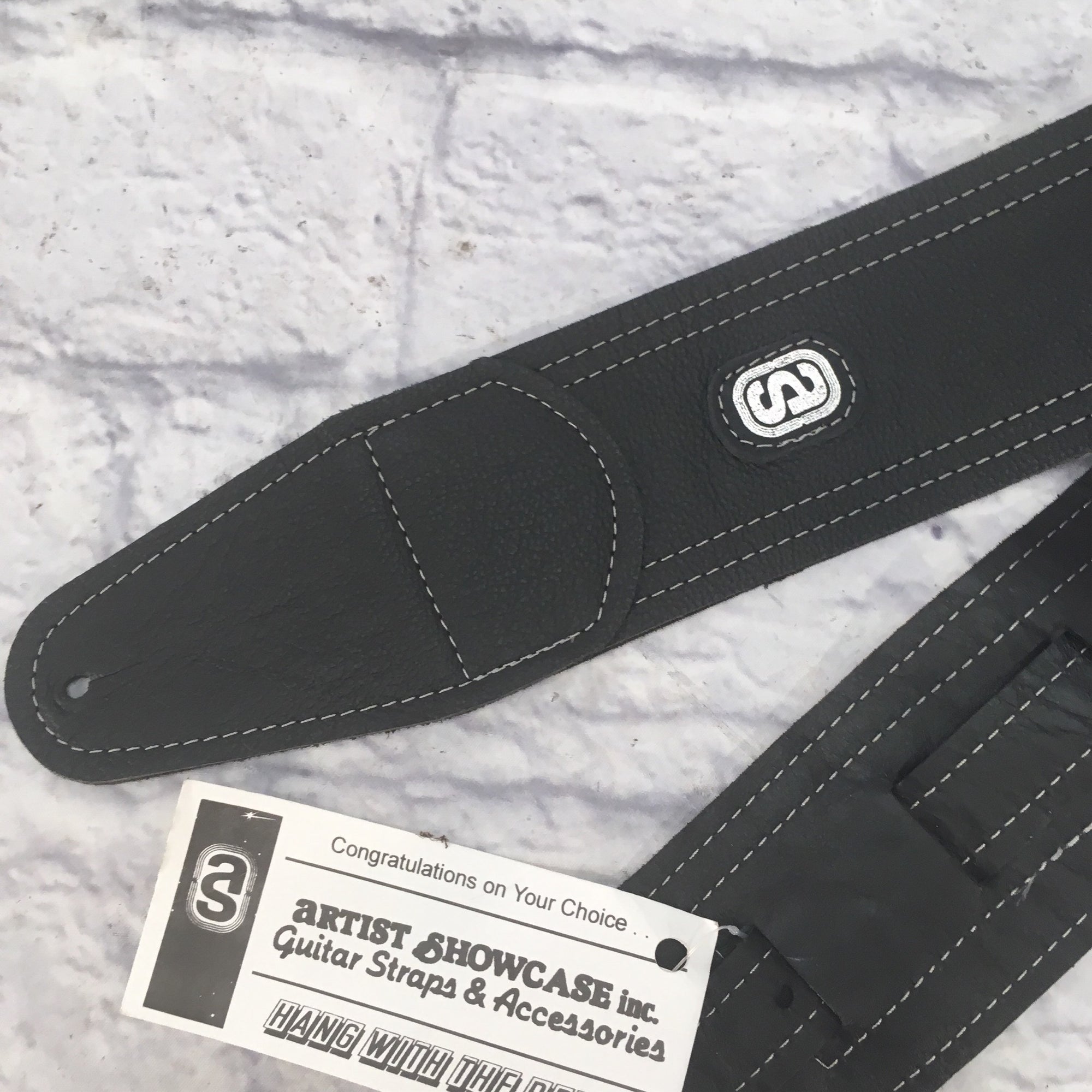 Artist Showcase Leather Guitar Strap Premier AS (Wide Black)
