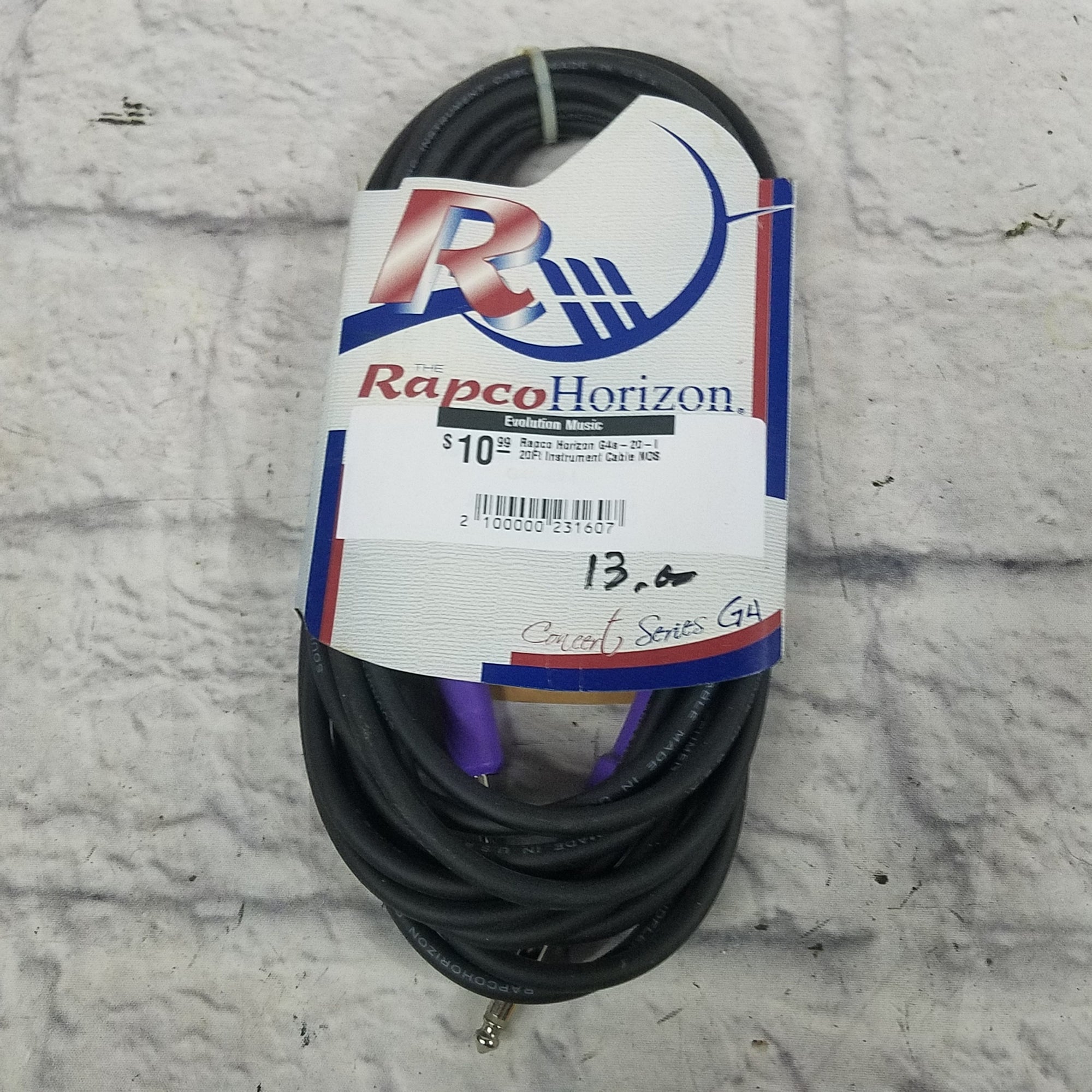 Rapco Horizon G4s-20-I 20Ft Instrument Cable NOS