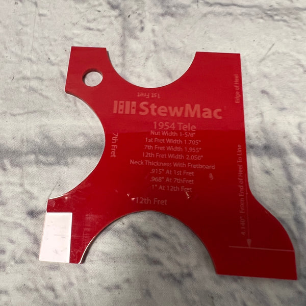 StewMac Neck Shaping Template 1954 Tele - Evolution Music