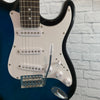 BC Solid Body Strat Style Electric Guitar - Blue Burst