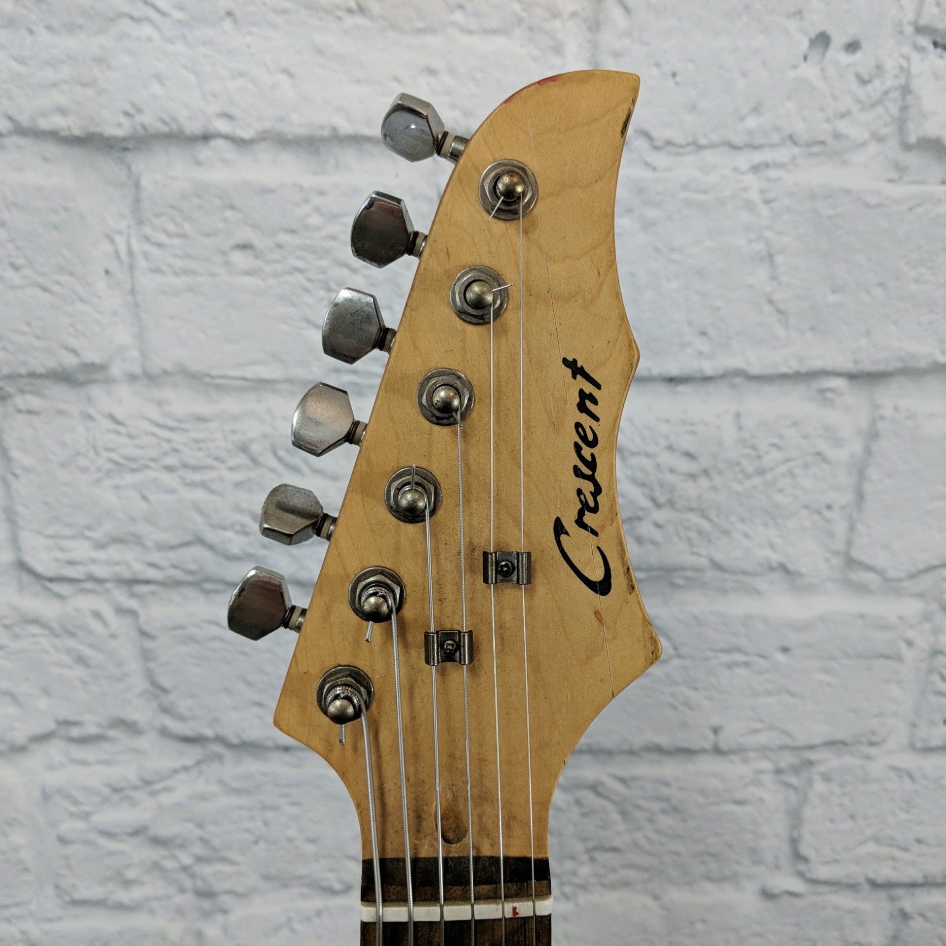 Crescent Zebra Guitar - Evolution Music