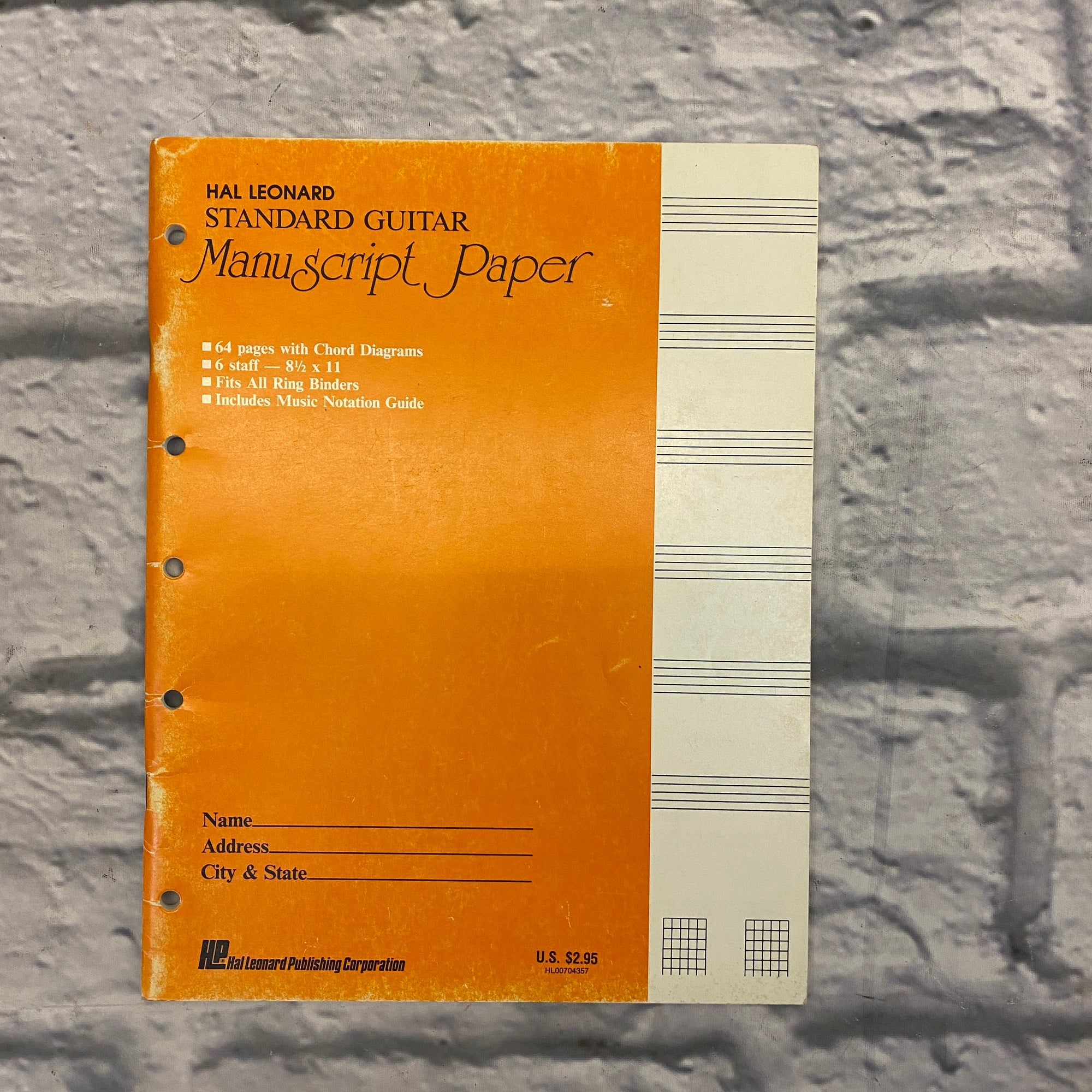 Hal Leonard Standard Guitar Manuscript Paper