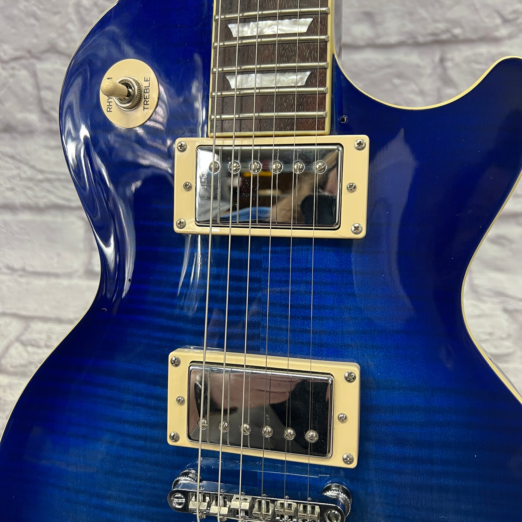 2007 Epiphone Les Paul Standard Electric Guitar - Blue Flame