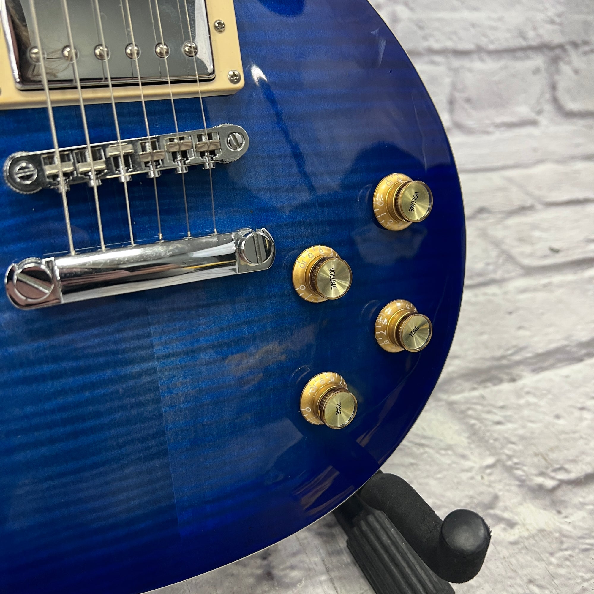 2007 Epiphone Les Paul Standard Electric Guitar - Blue Flame