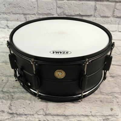 Tama Steel Snare Drum - 6.5 x 14 - Black/Black