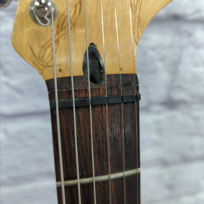 Partscaster ElectraGlide Telecaster Electric Guitar with Barbed Wire Etched Neck