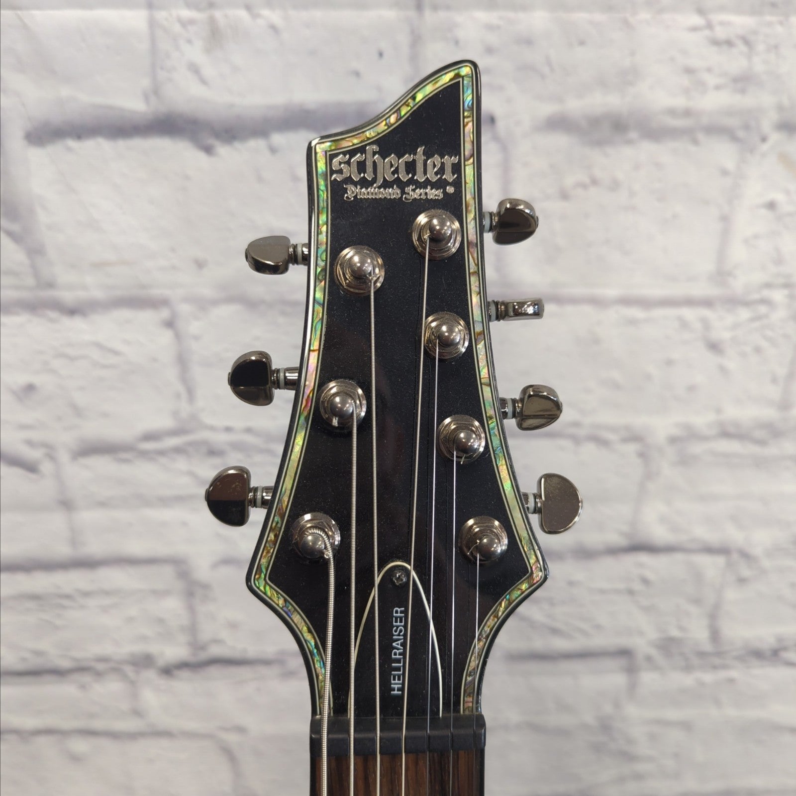 Schecter Hellraiser C-7 Electric Guitar - White w/ Gator Hardcase