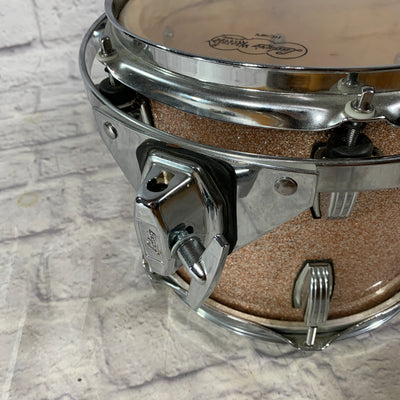 Vintage 80s Ludwig 10 x 8 Keystone Badge Champagne Sparkle Tom