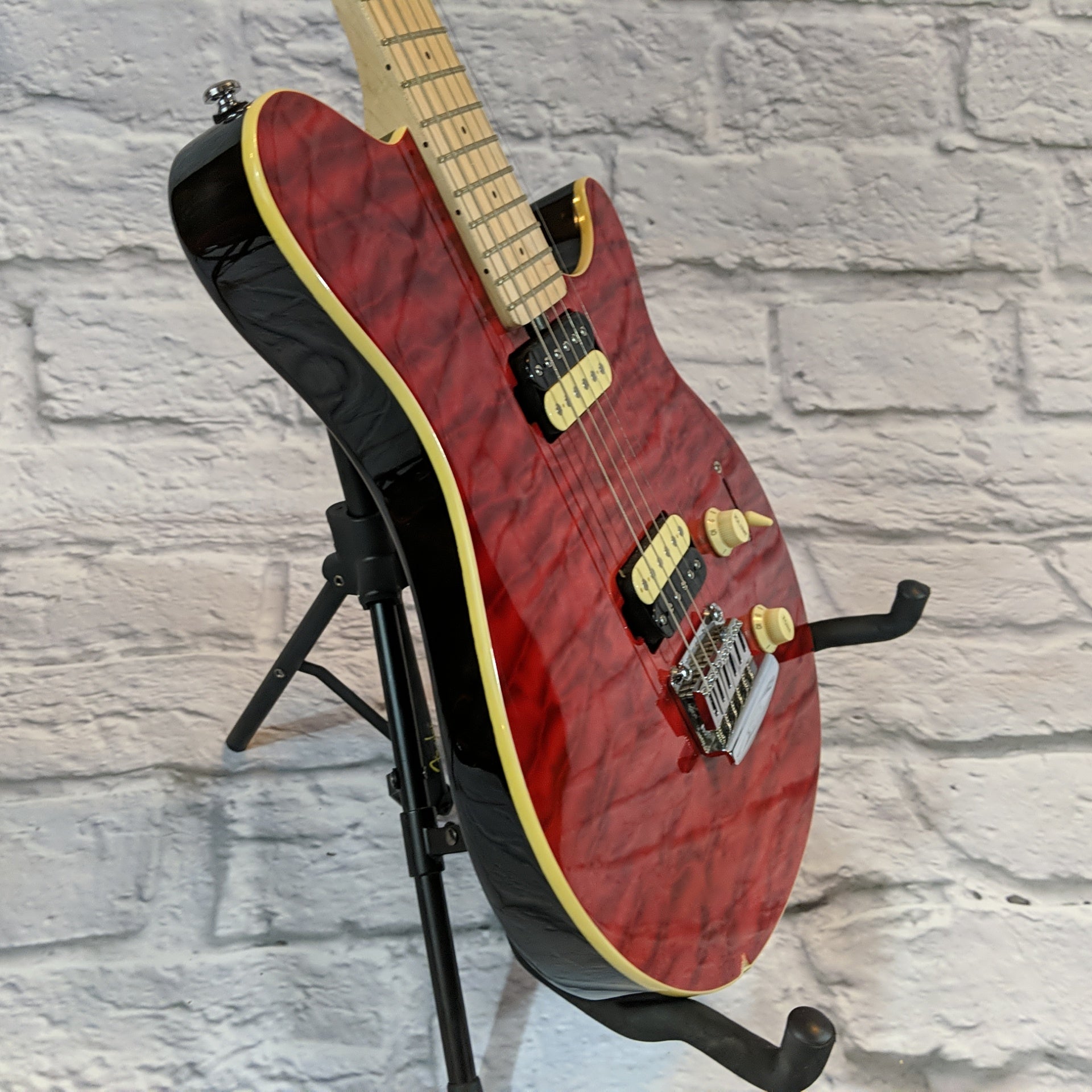 Sterling by Music Man AX3 Electric Guitar - Trans Red Quilt