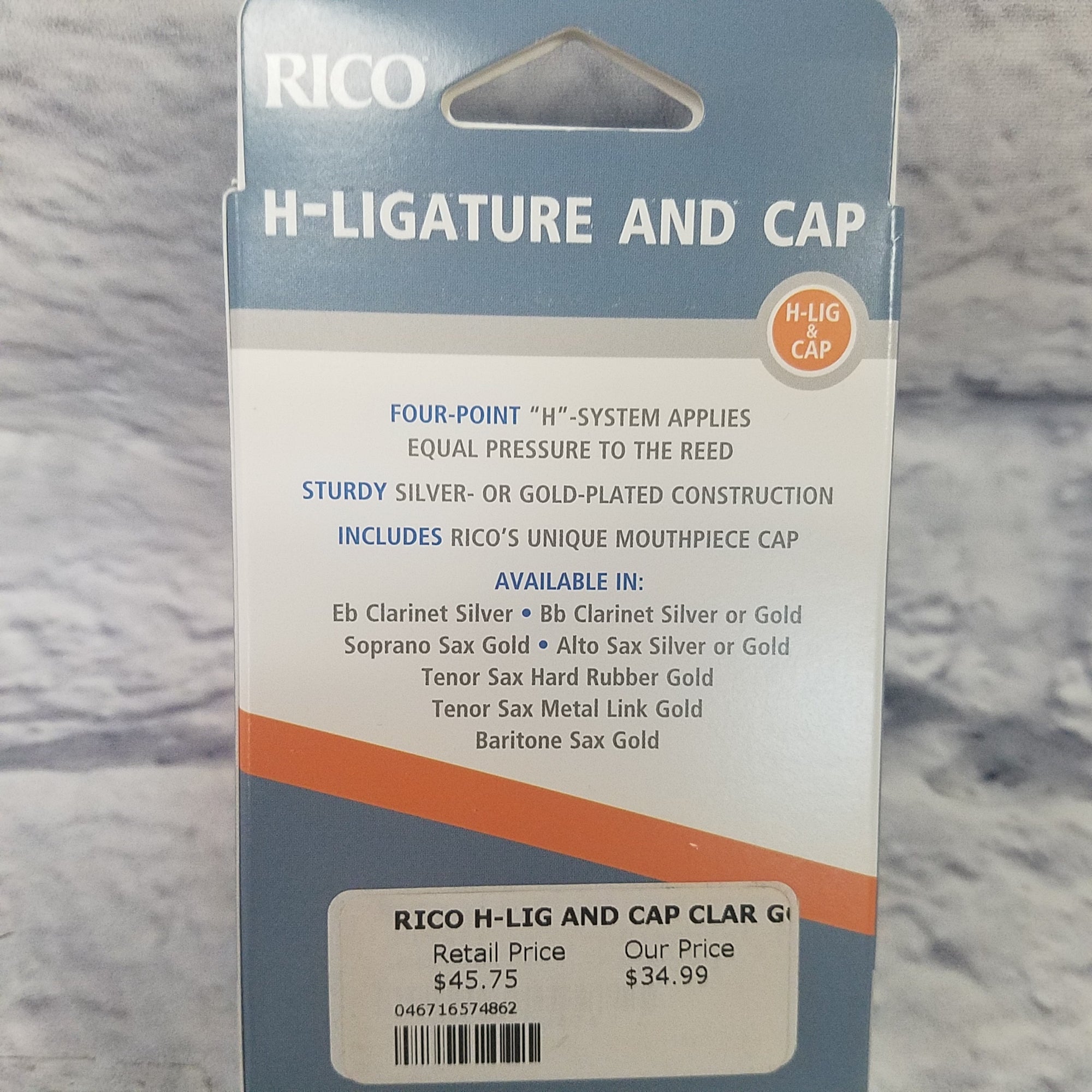 Rico Bb Clarinet Ligature and Mouthpiece Cap Set