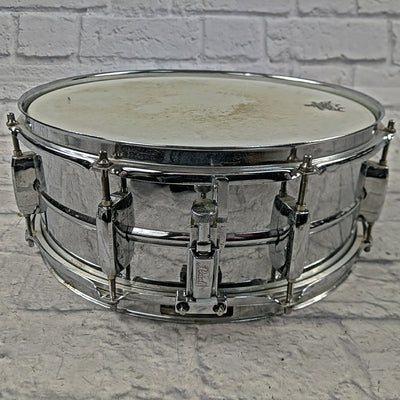 Pearl 14 x 5 Mirror Chrome Steel Shell Snare Drum