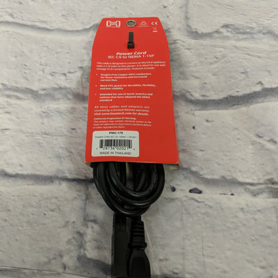 Hosa PWC-178 Power cord IEC C9 to NEMA 1-15P