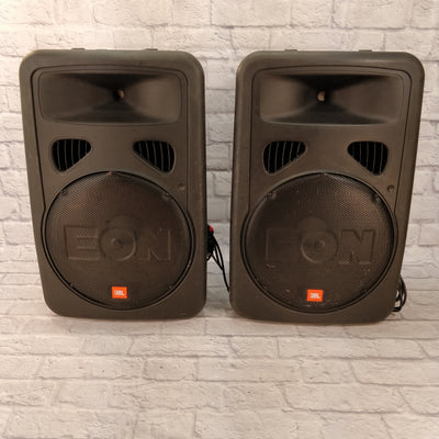 JBL Eon15 G2 Powered Speaker Pair w Soft Cases