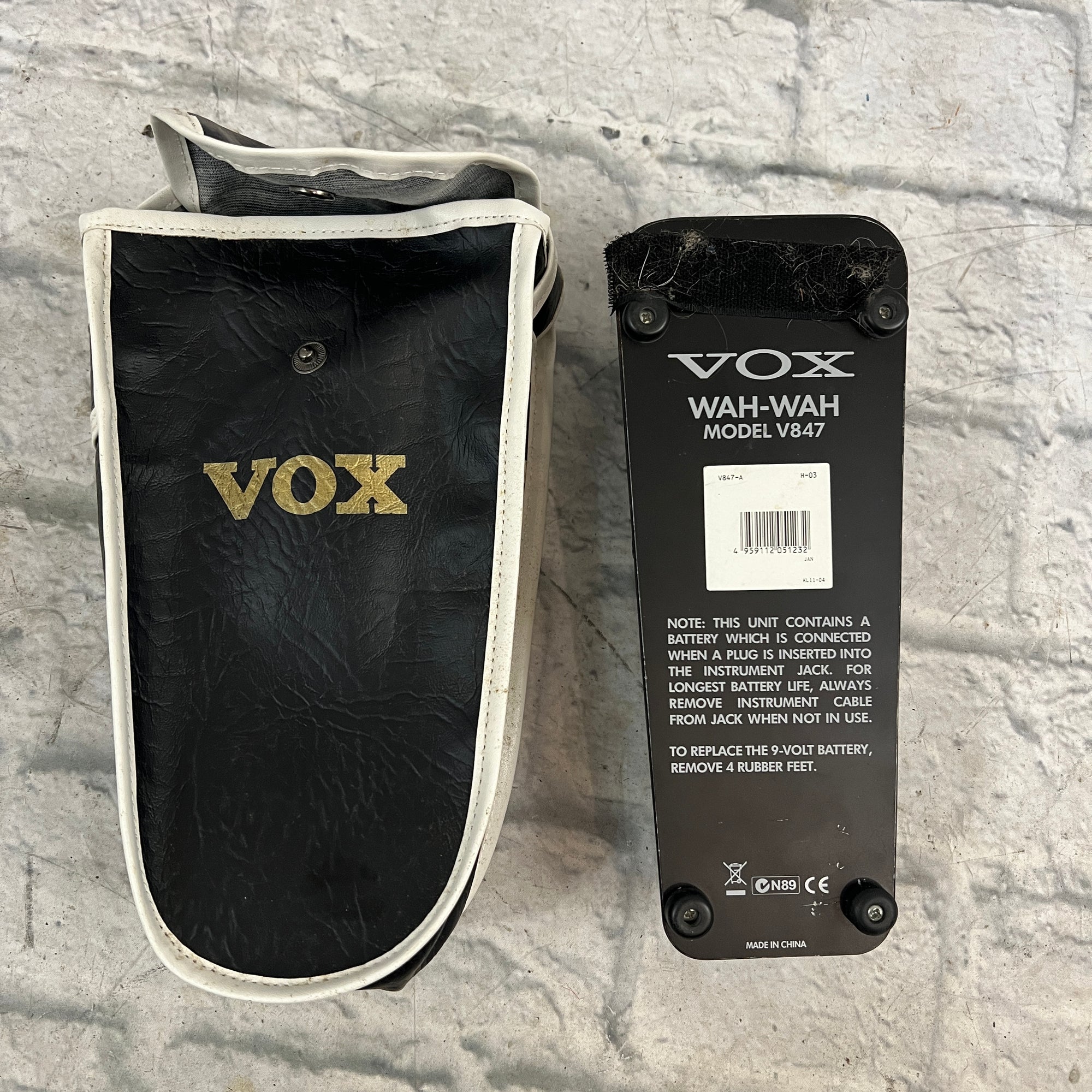 Vox V847 Wah Wah Pedal w/ Cloth Bag & Power Supply