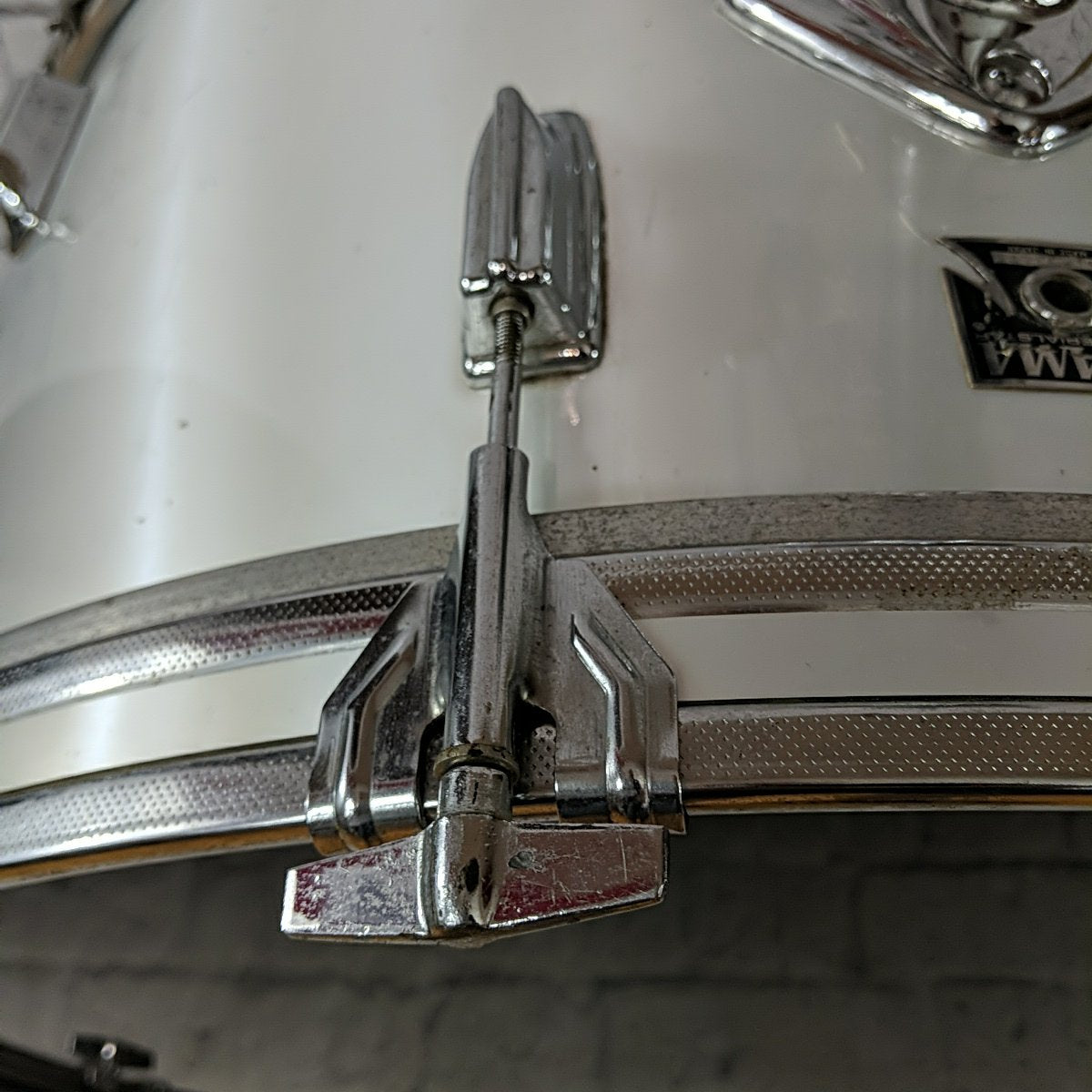 Vintage Tama Imperialstar 26 x 14 Bonham Bass Drum - 1970s MIJ Royal Pewter Metallic White