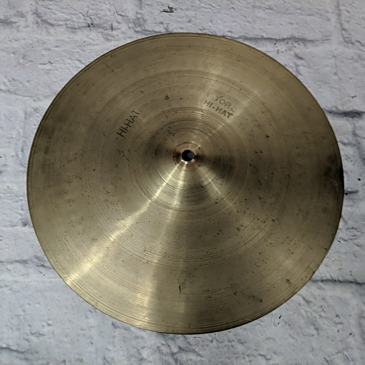 Vintage 1970s Zildjian Avedis Hollow Logo 14 Inch Hi Hats