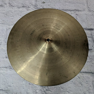 Vintage 1970s Zildjian Avedis Hollow Logo 14 Inch Hi Hats