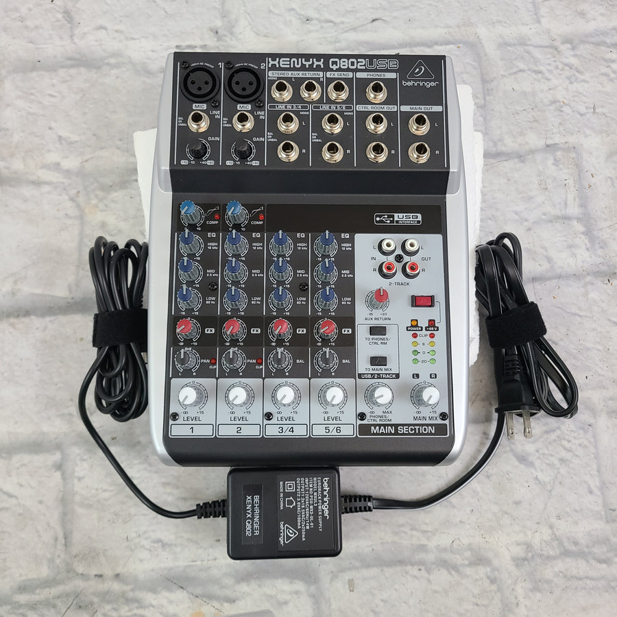 Behringer XENYX Q802USB 8-Input Mixer w/ USB