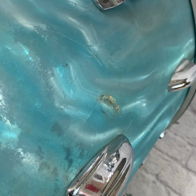 Vintage 1960s Slingerland Aqua Satin Modern Solo 4 Piece Drum Kit