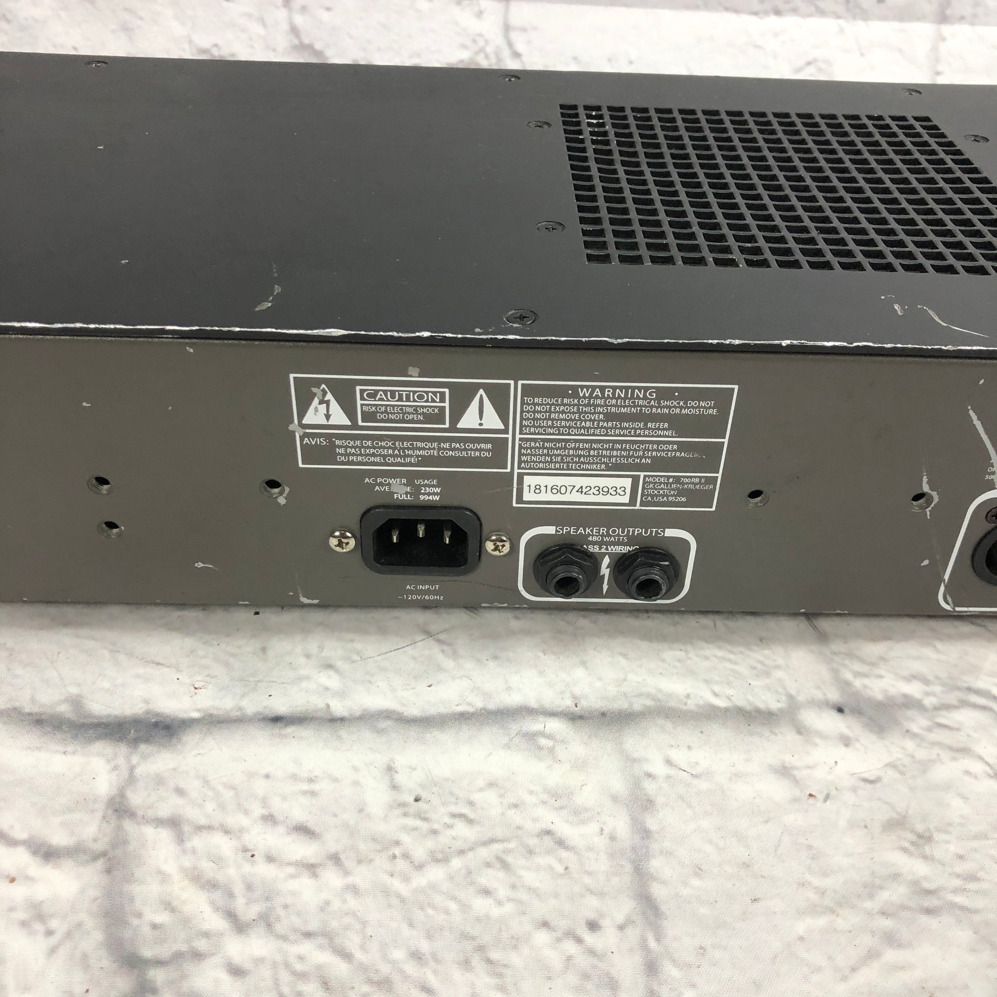 Gallien-Kruger 700RB Mark II Bass Head