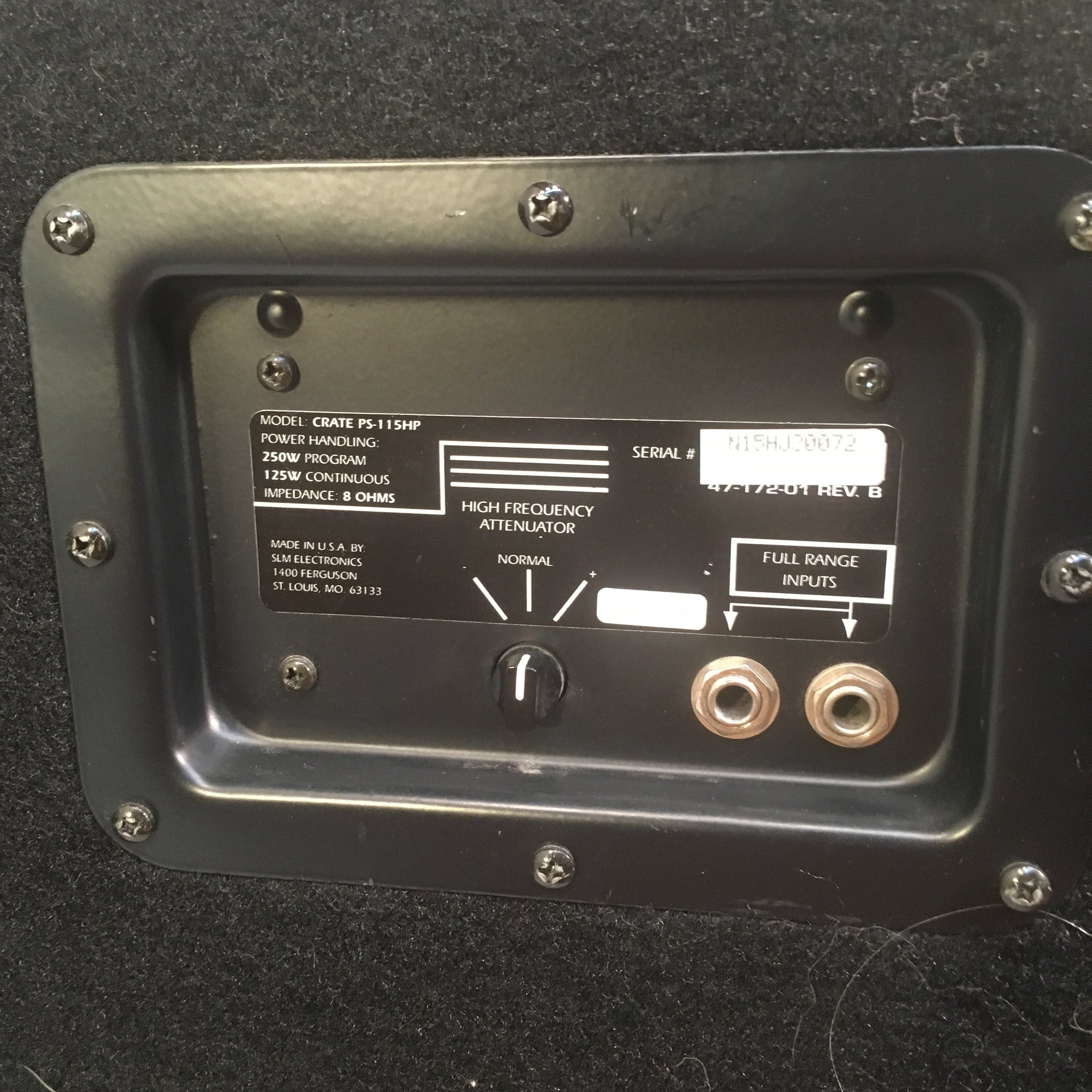 Crate PS-115HP Passive Speaker Pair