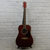 Oscar Schmidt OG21 TR Trans Red Acoustic Guitar with built in tuner