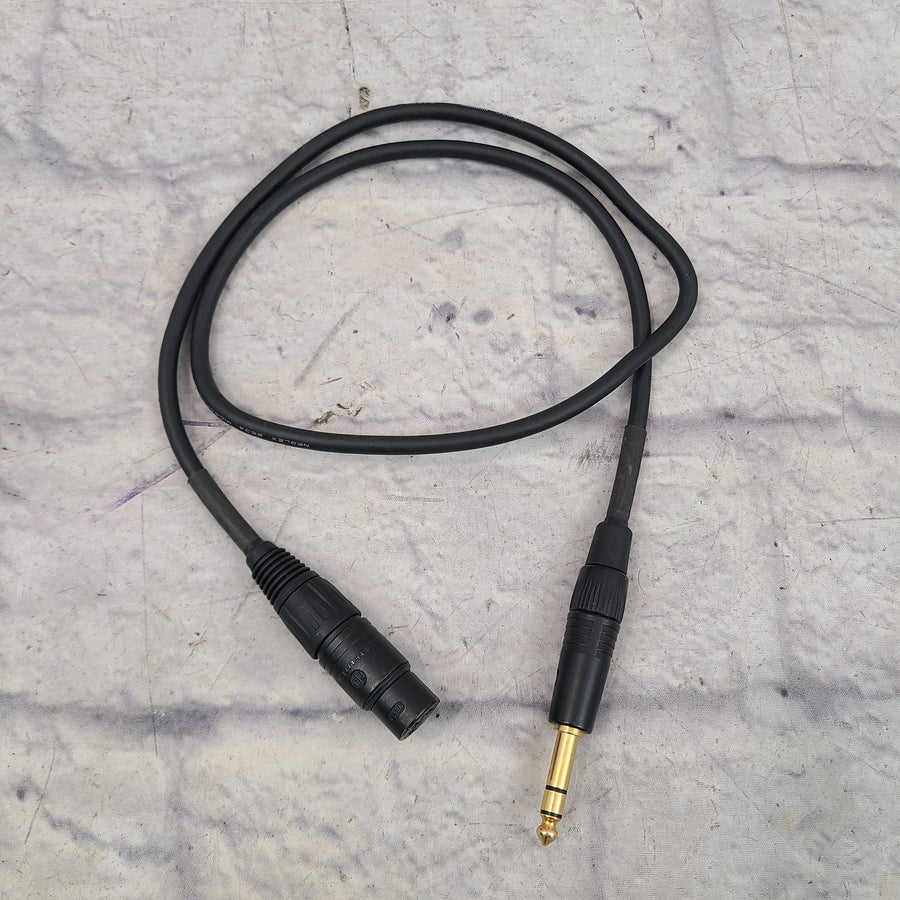 Mogami Female XLR to 1/4 Stereo Male 3ft