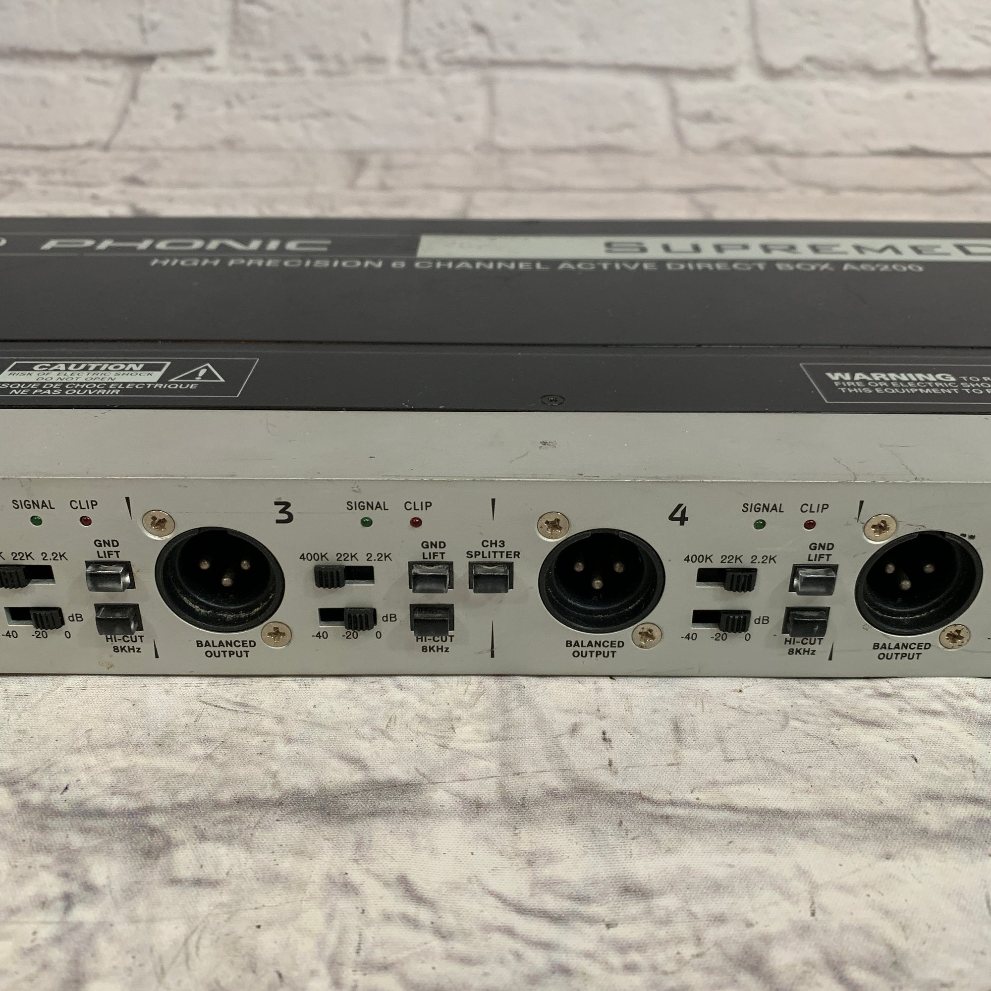 Phonic A6200 Supreme DI High Precision 6 Channel Active Direct Box