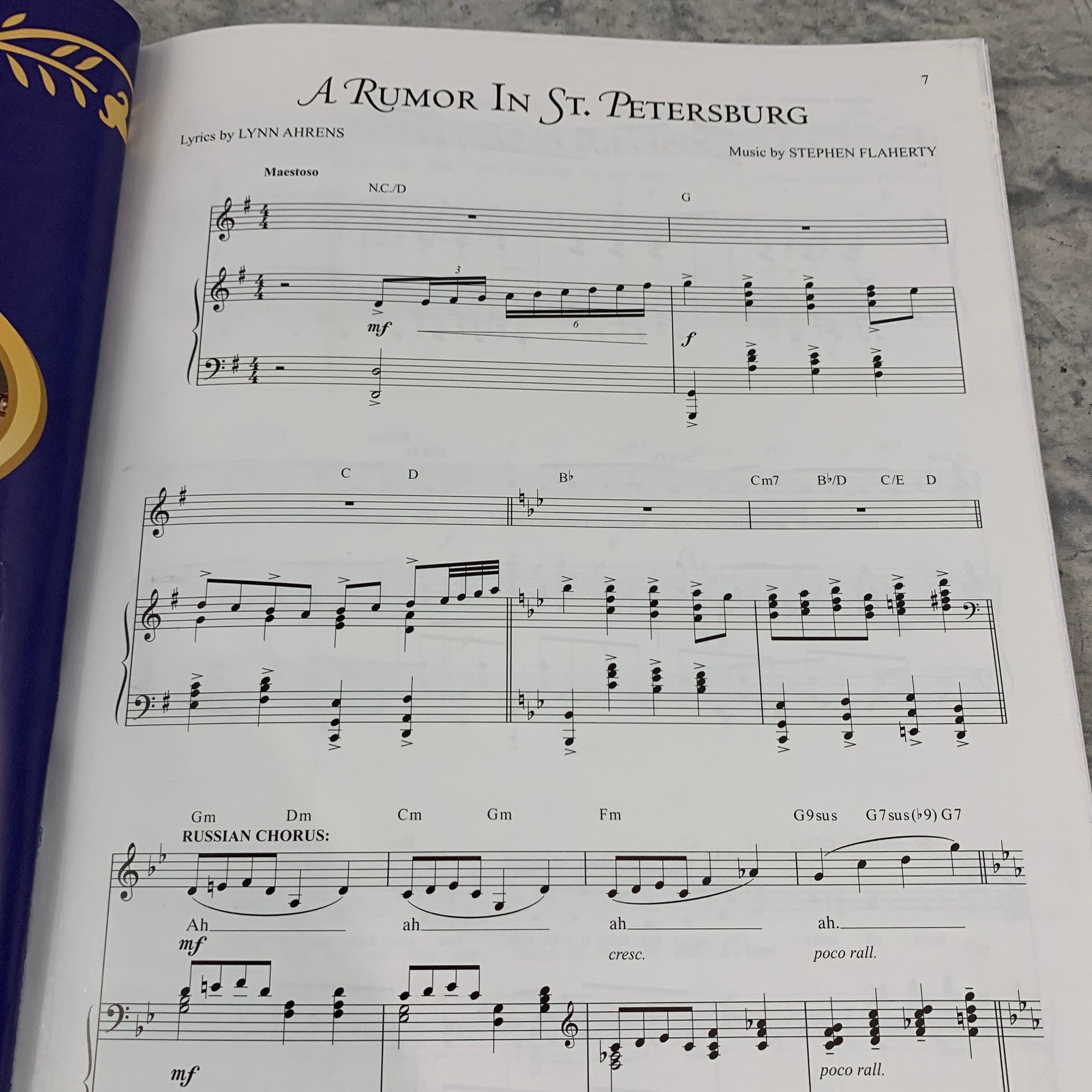 Anastasia Vocal Selection. Contains Vocal Pieces from the musical Anastasia