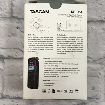 Tascam DR-05X Stereo Handheld Digital Audio Recorder & USB Interface