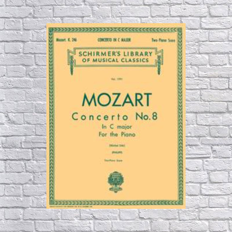G. Schirmer Concerto In C Major No 8 K246 2 Pianos 4 Hands By Mozart