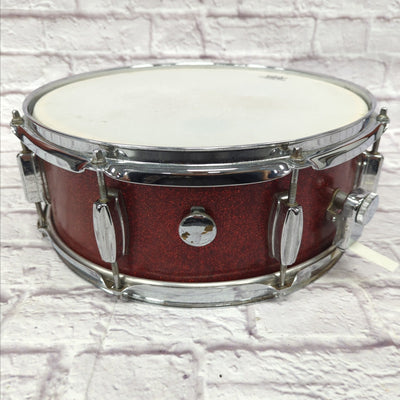 Unknown Vintage MIJ Made in Japan 14x5" Snare Drum Red Sparkle