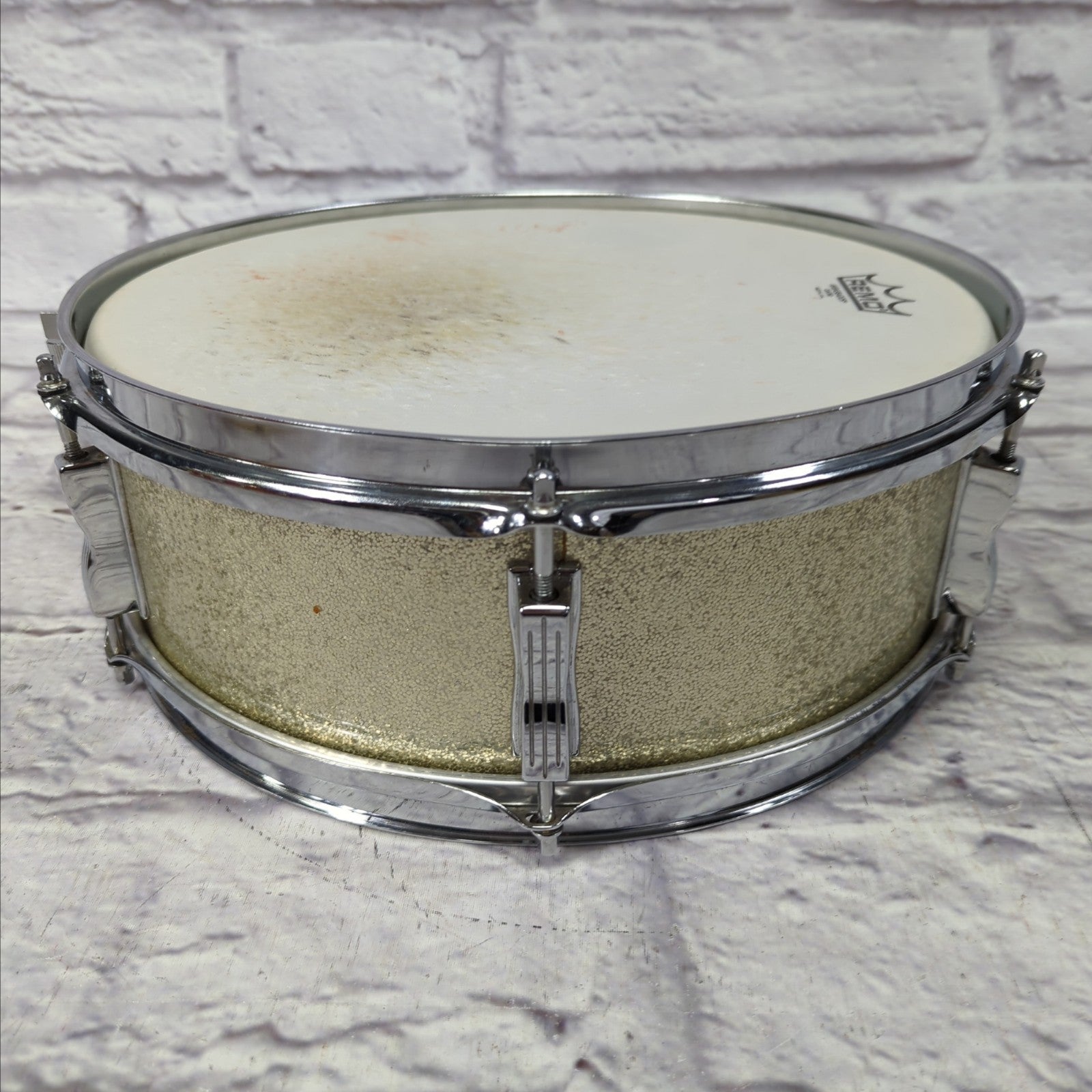 Ludwig B/O Blue Olive No. 491 Pioneer 5x14" 6-Lug Snare Drum - Silver Sparkle