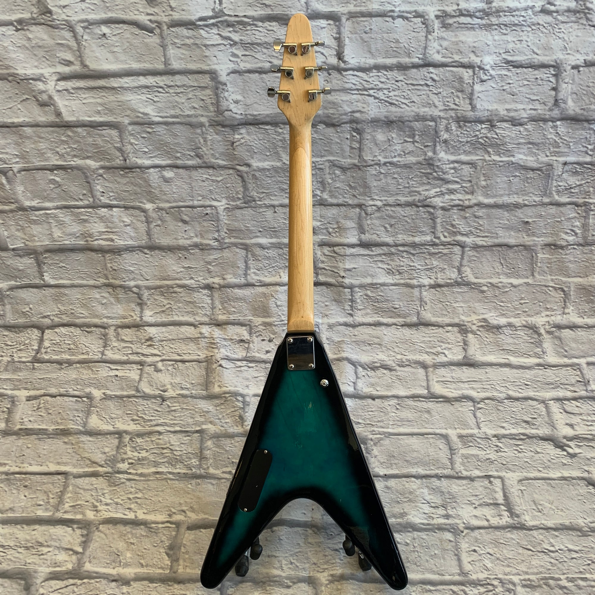 Mahar Flying V Electric Guitar Green Burst