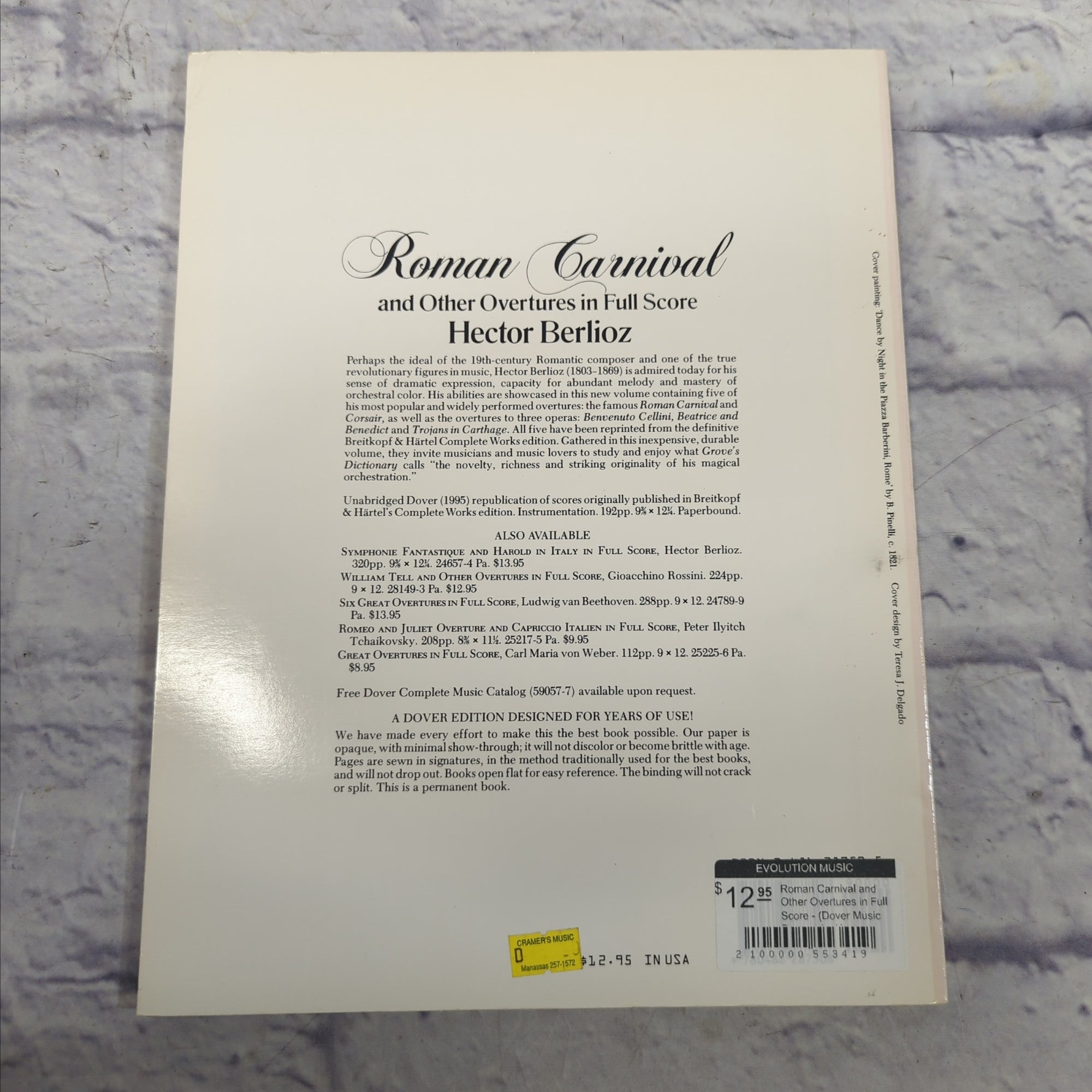 Roman Carnival and Other Overtures in Full Score - (Dover Music Scores) by Hector Berlioz (Paperback)