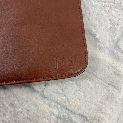 Red Envelope Zippered Leather Stick Bag