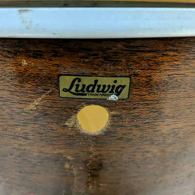 Vintage 1920s / 30s Ludwig Junior Parade Drum 8" x 13" American Flag