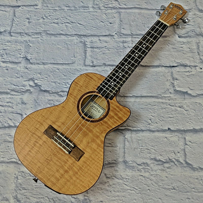 Lanikai FM-CETT Flamed Maple Thinline Ukulele with Fishman Pickup System