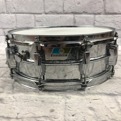 Vintage Ludwig 14x5 Supraphonic Olive Badge Aluminum Snare Drum