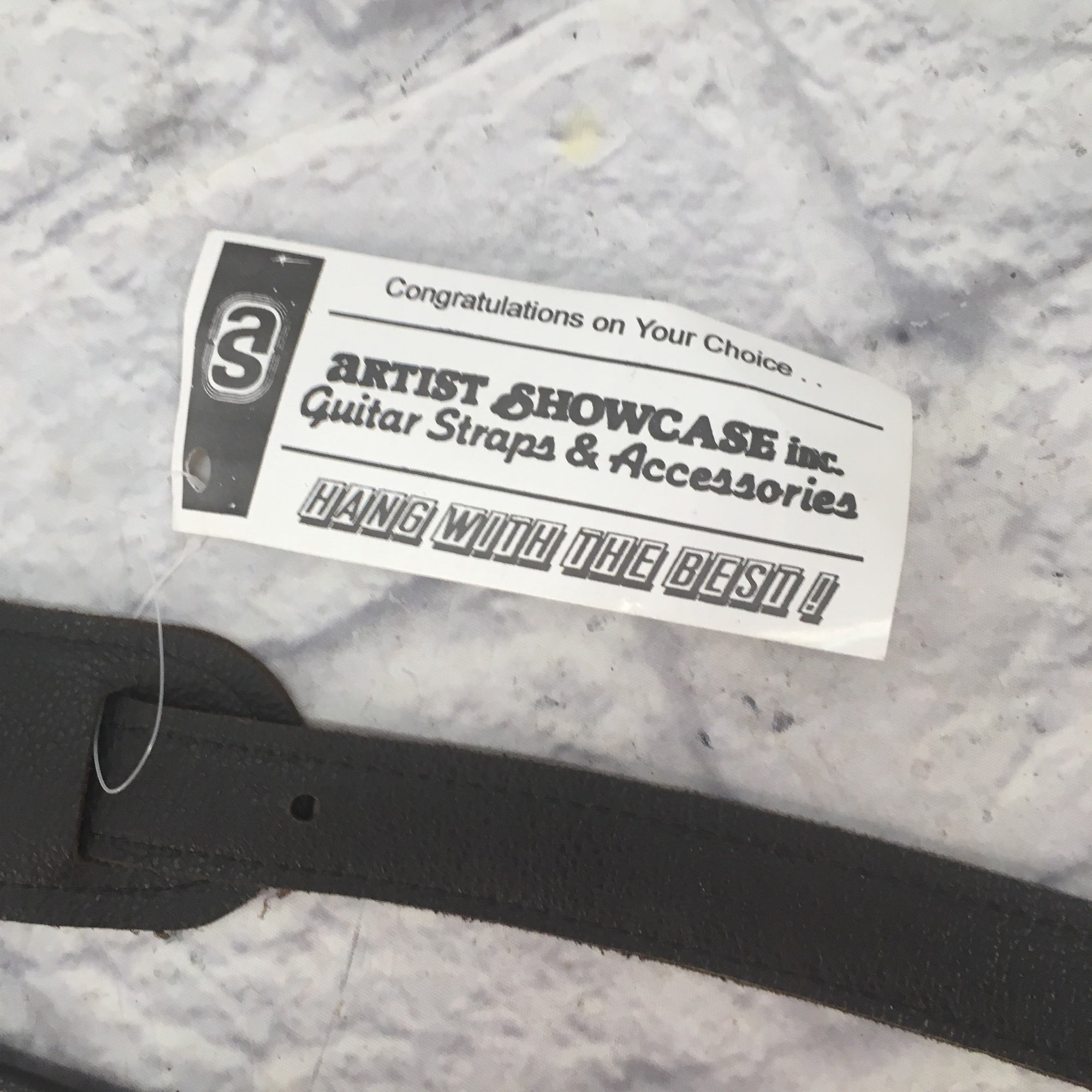 Artist Showcase Leather Princeton (Thin Grippy Dark Brown)  Guitar Strap