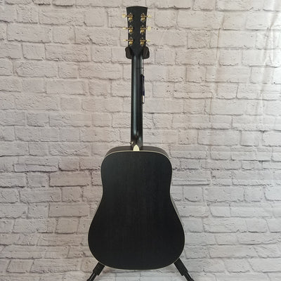 Ibanez Artwood AW360WK Solid Top Dreadnought Acoustic Guitar Weathered Black