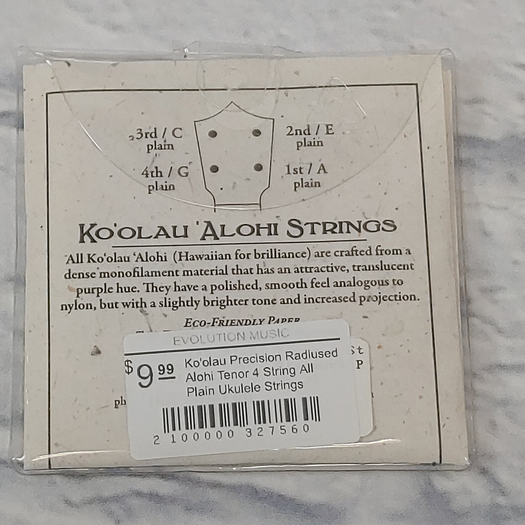 Ko'olau Precision Radiused Alohi Tenor 4 String All Plain Ukulele Strings