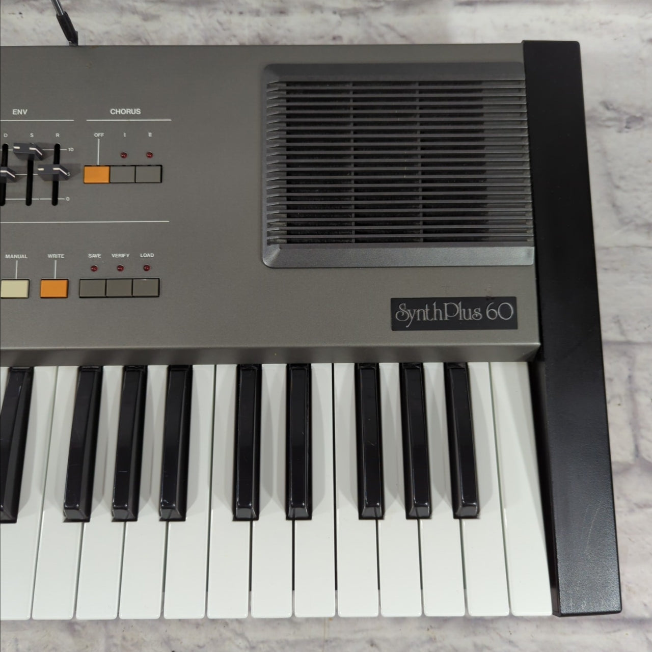 Vintage 1980s Roland HS-60 SynthPlus 60 Synthesizer with Case