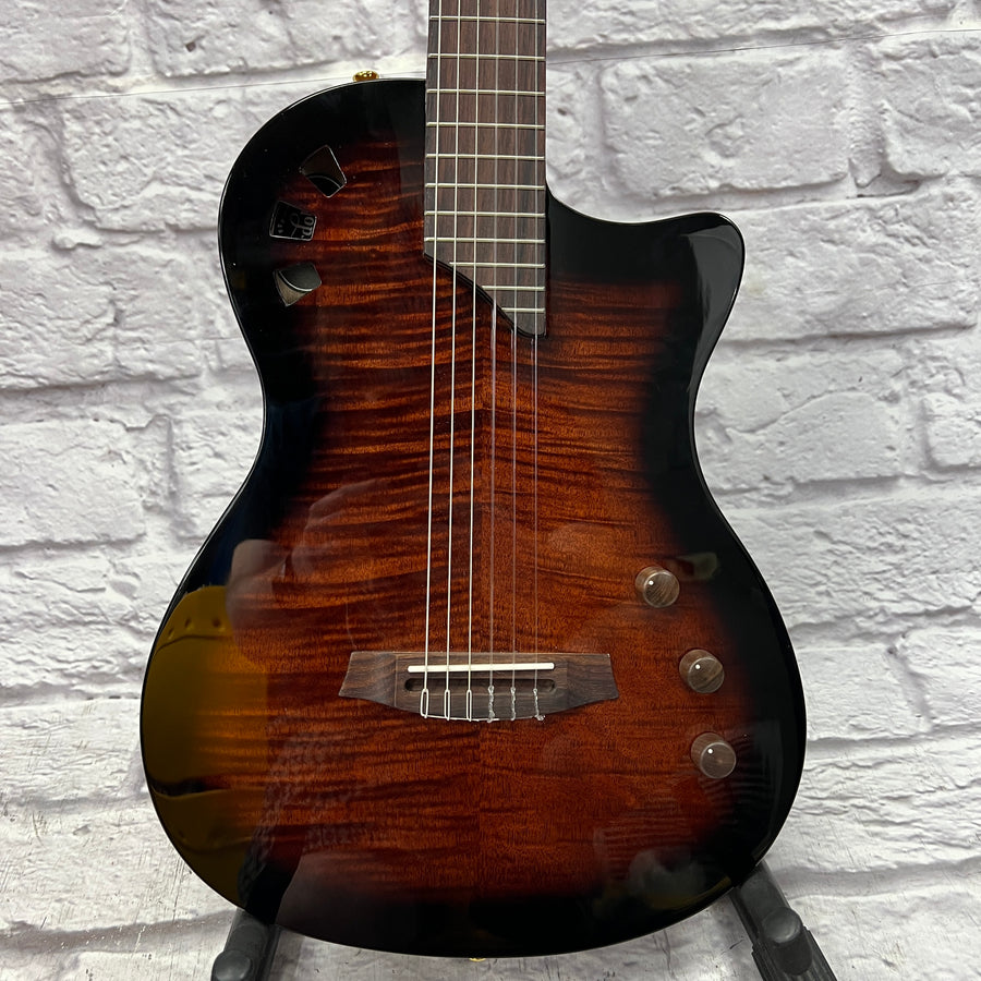 Cordoba Stage Edge Burst - Semi-Hollow Body Nylon String Acoustic / Electric Guitar