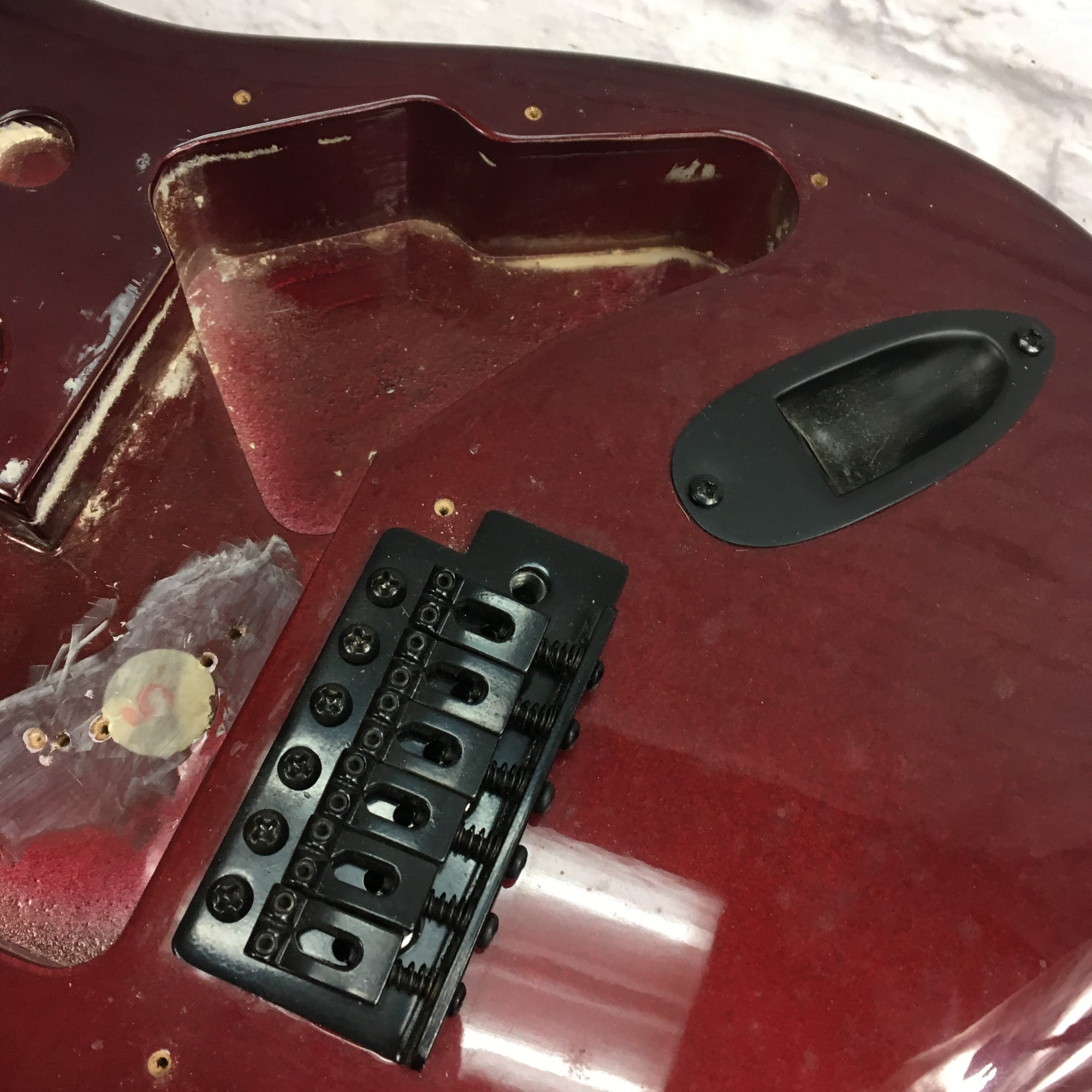 Unknown Dark Metallic Red Strat Style Body