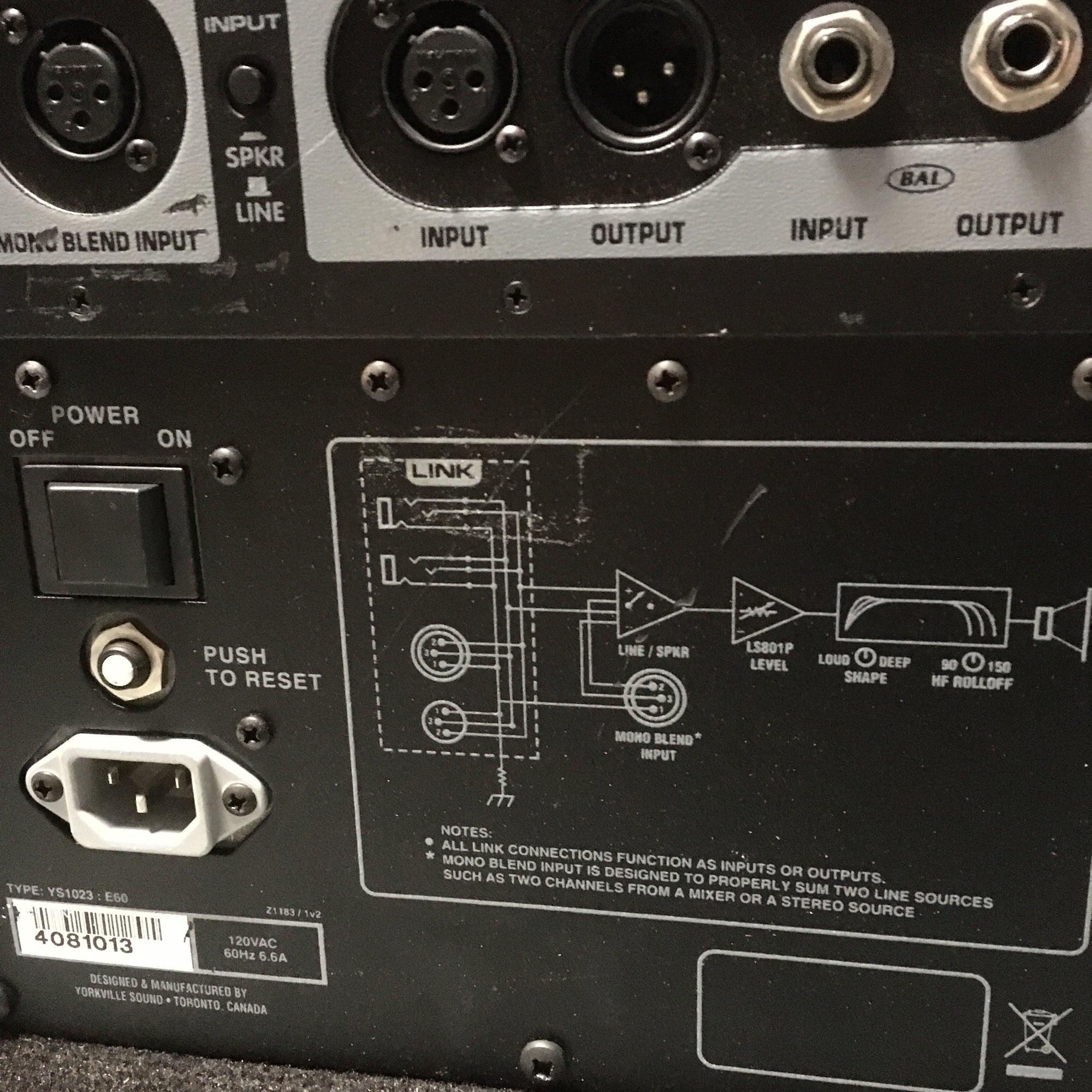 Yorkville LS801P Active Powered 18 Subwoofer